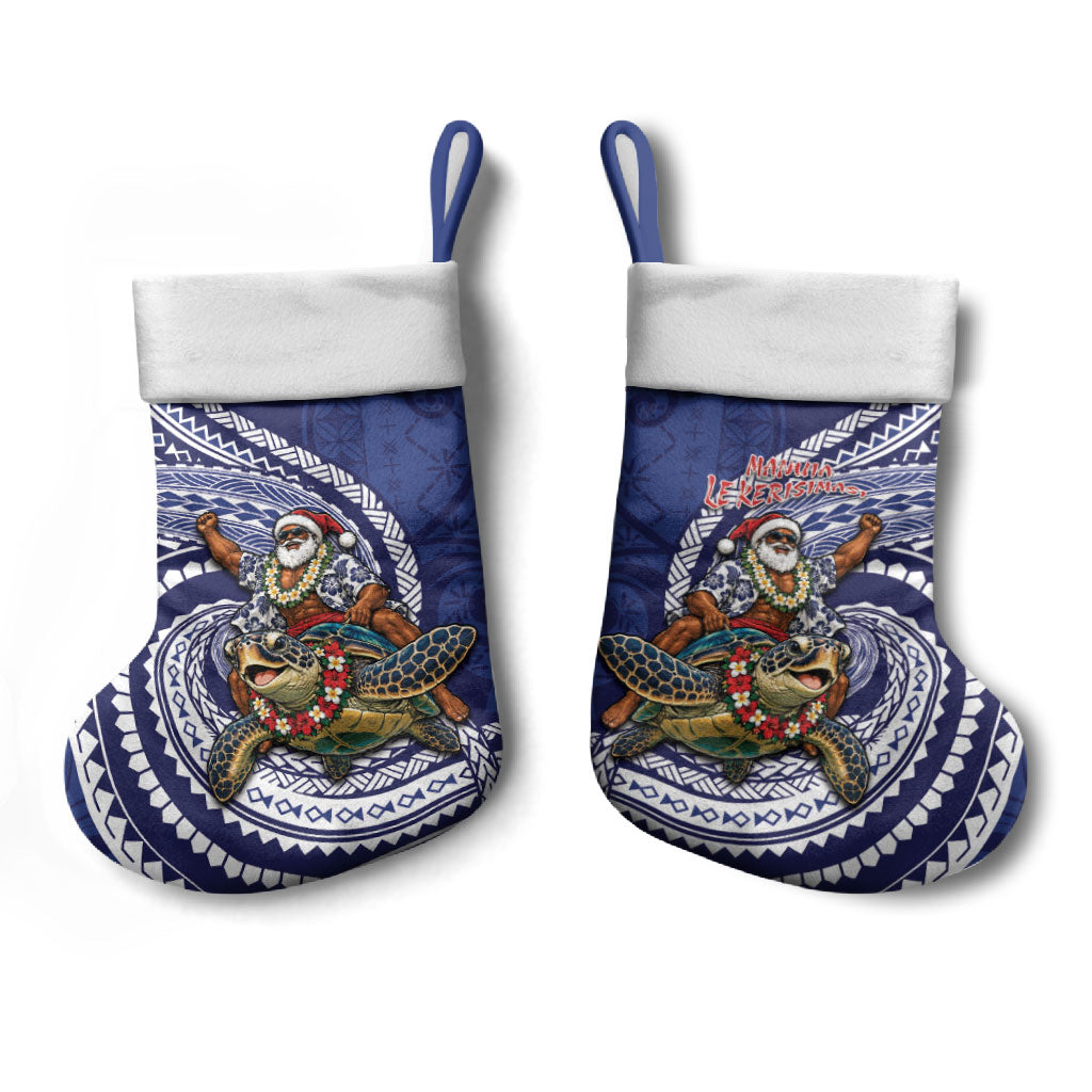 Samoa Christmas Stocking Santa Riding Sea Turtle DT05 - Polynesian Pride