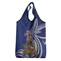 Samoa Christmas Grocery Bag Santa Riding Sea Turtle DT05 - Polynesian Pride