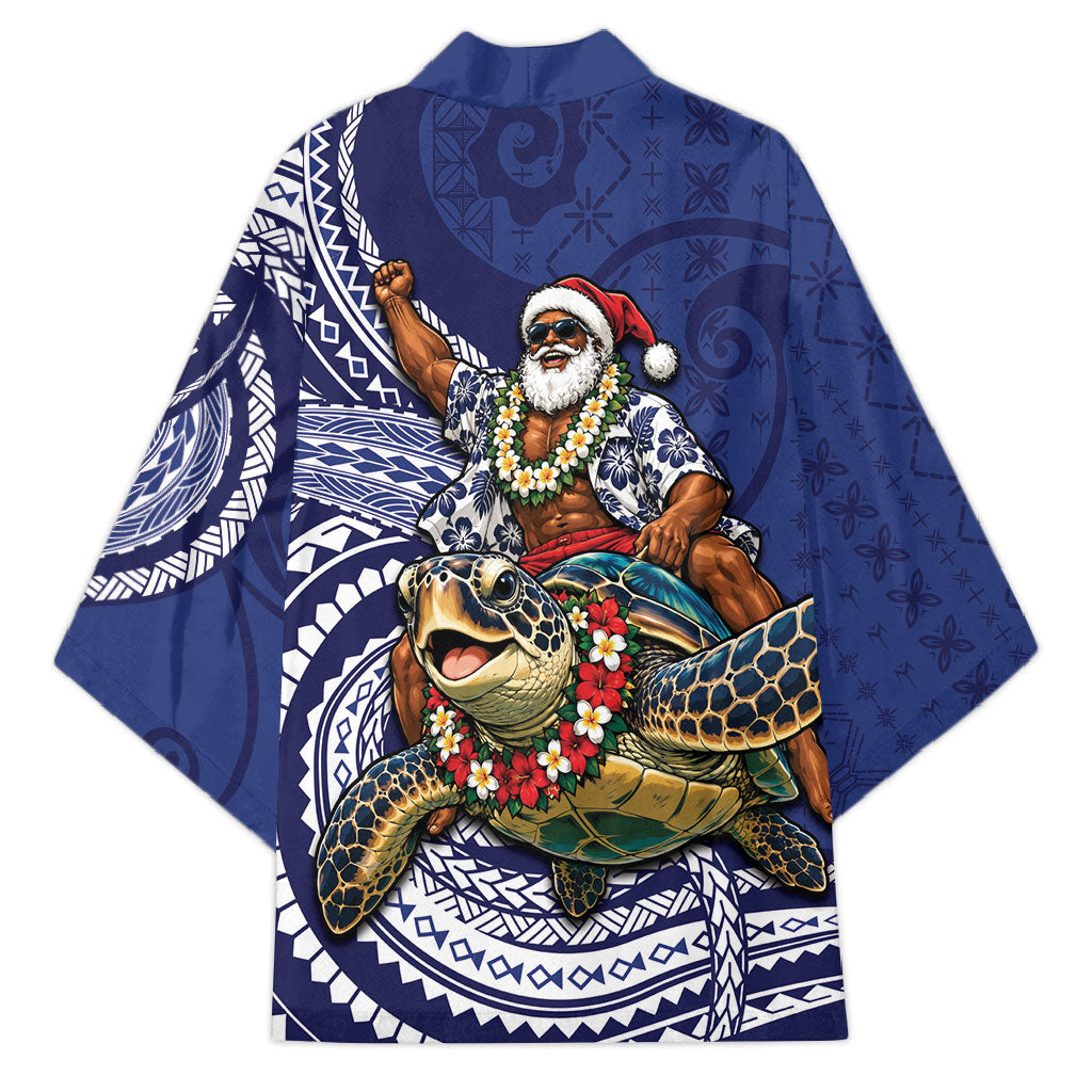 Samoa Christmas Kimono Santa Riding Sea Turtle DT05 - Polynesian Pride