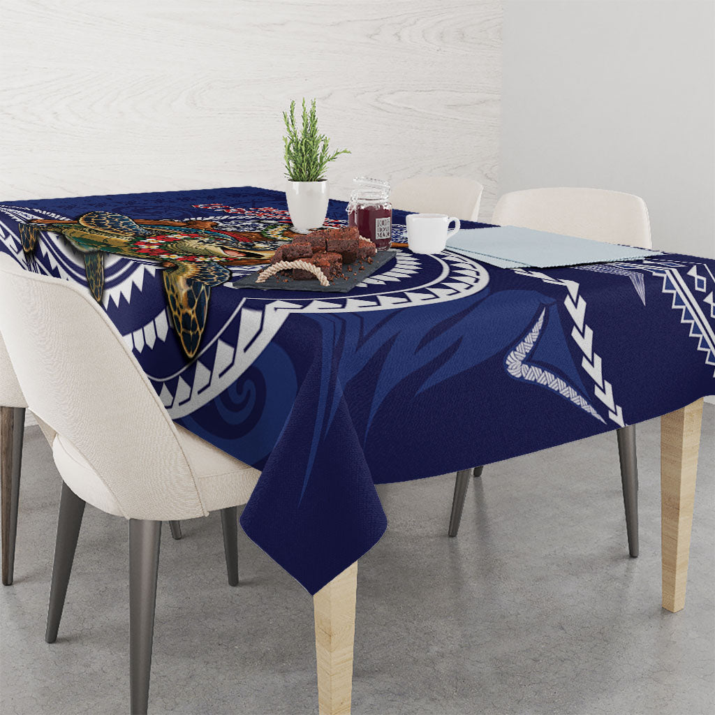 Samoa Christmas Tablecloth Santa Riding Sea Turtle DT05 - Polynesian Pride