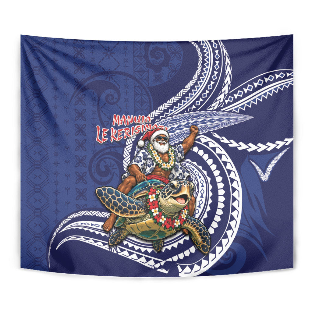 Samoa Christmas Tapestry Santa Riding Sea Turtle DT05 - Polynesian Pride