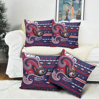 American Samoa Christmas Pillow Cover Santa Riding Bald Eagle DT05 - Polynesian Pride