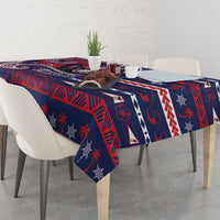 American Samoa Christmas Tablecloth Santa Riding Bald Eagle DT05 - Polynesian Pride