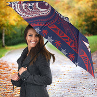 American Samoa Christmas Umbrella Santa Riding Bald Eagle DT05 - Polynesian Pride