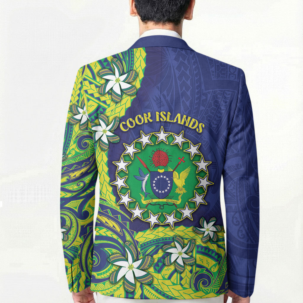 Cook Islands Language Week Blazer Flying Fish 15 Stars Tribal Patterns