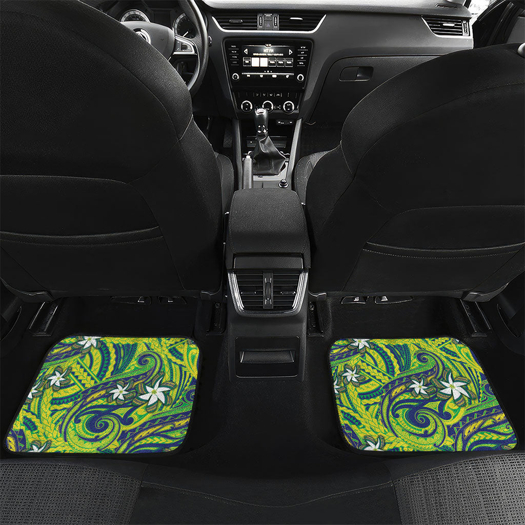 Cook Islands Language Week Car Mats Flying Fish 15 Stars Tribal Patterns