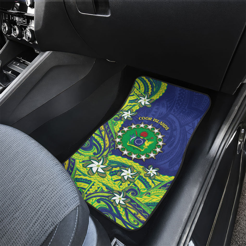 Cook Islands Language Week Car Mats Flying Fish 15 Stars Tribal Patterns