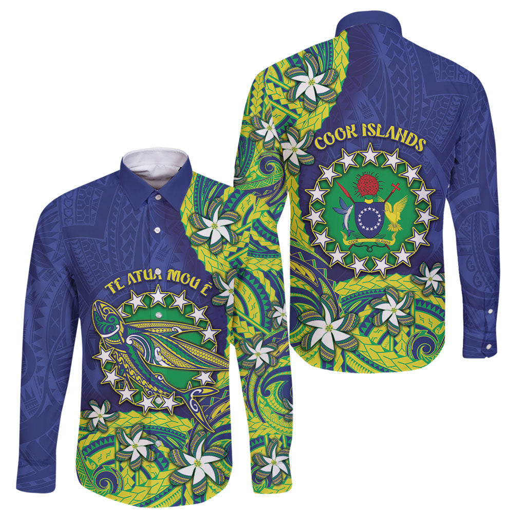 Cook Islands Language Week Family Matching Puletasi and Hawaiian Shirt Flying Fish 15 Stars Tribal Patterns