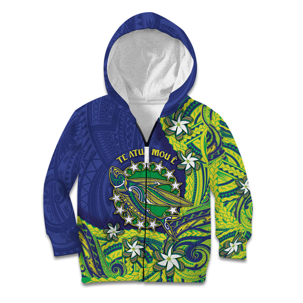 Cook Islands Language Week Kid Hoodie Flying Fish 15 Stars Tribal Patterns