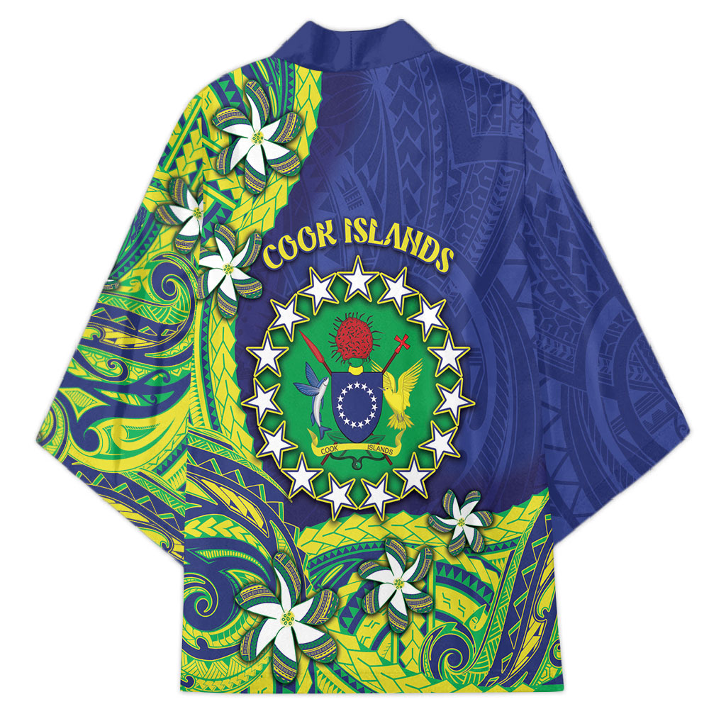 Cook Islands Language Week Kimono Flying Fish 15 Stars Tribal Patterns
