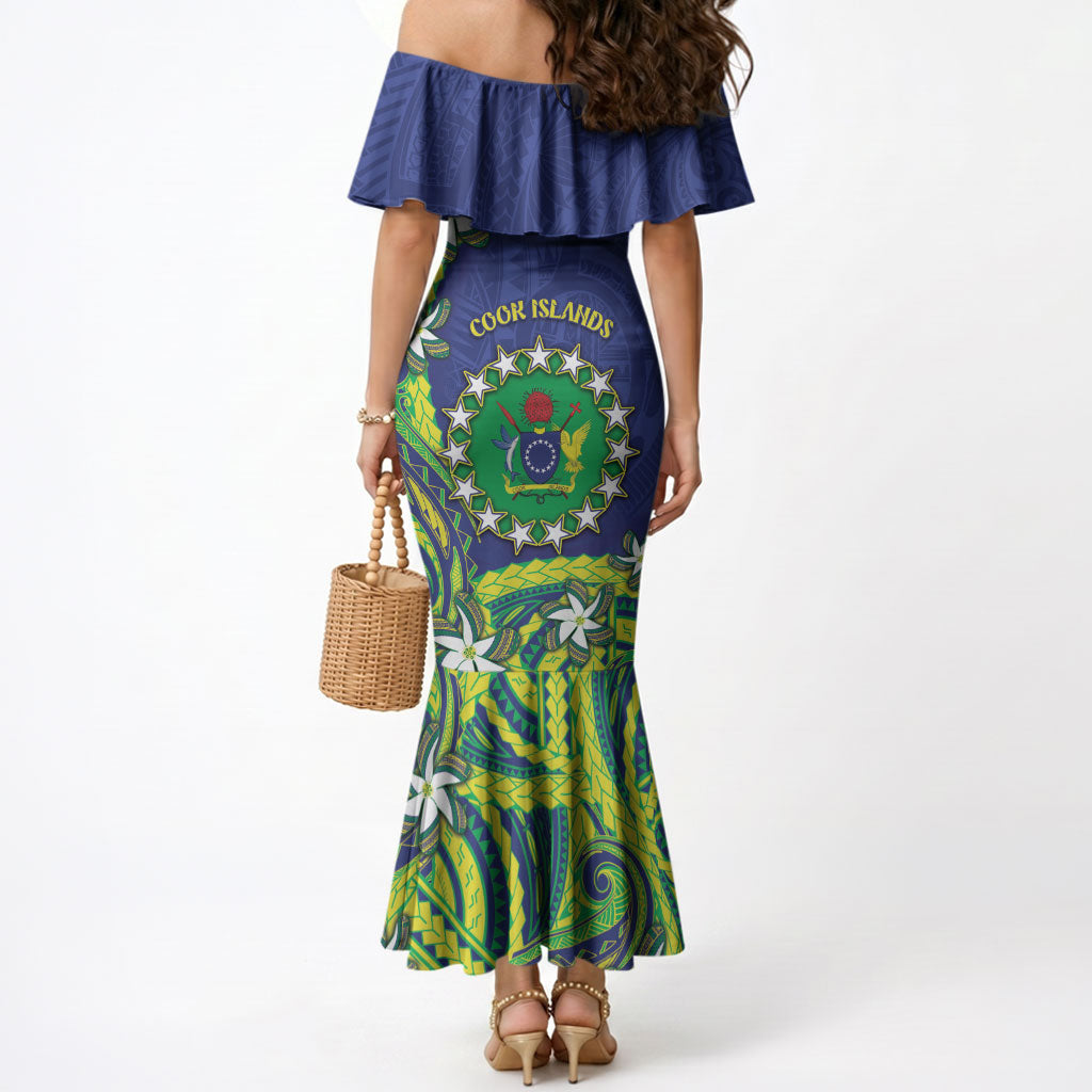 Cook Islands Language Week Mermaid Dress Flying Fish 15 Stars Tribal Patterns