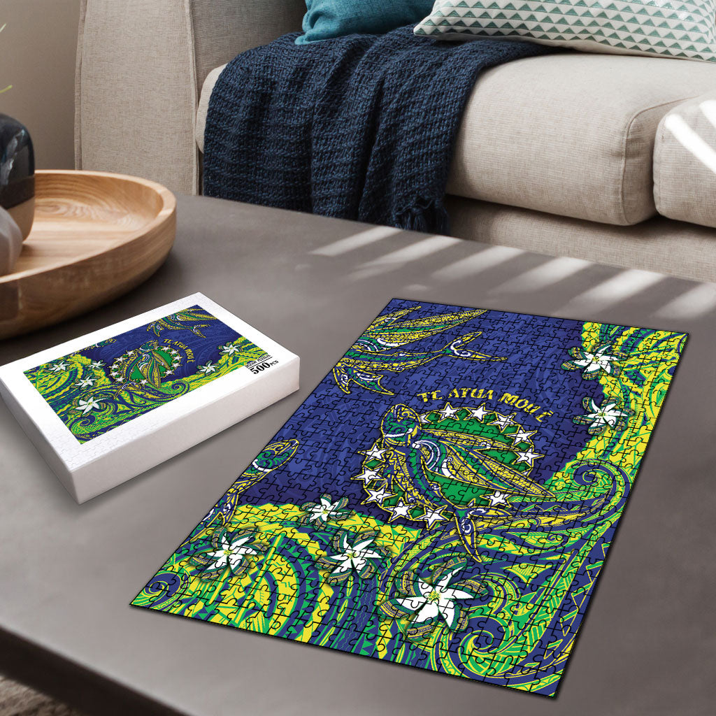 Cook Islands Language Week Puzzle Flying Fish 15 Stars Tribal Patterns