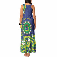 Cook Islands Language Week Tank Maxi Dress Flying Fish 15 Stars Tribal Patterns
