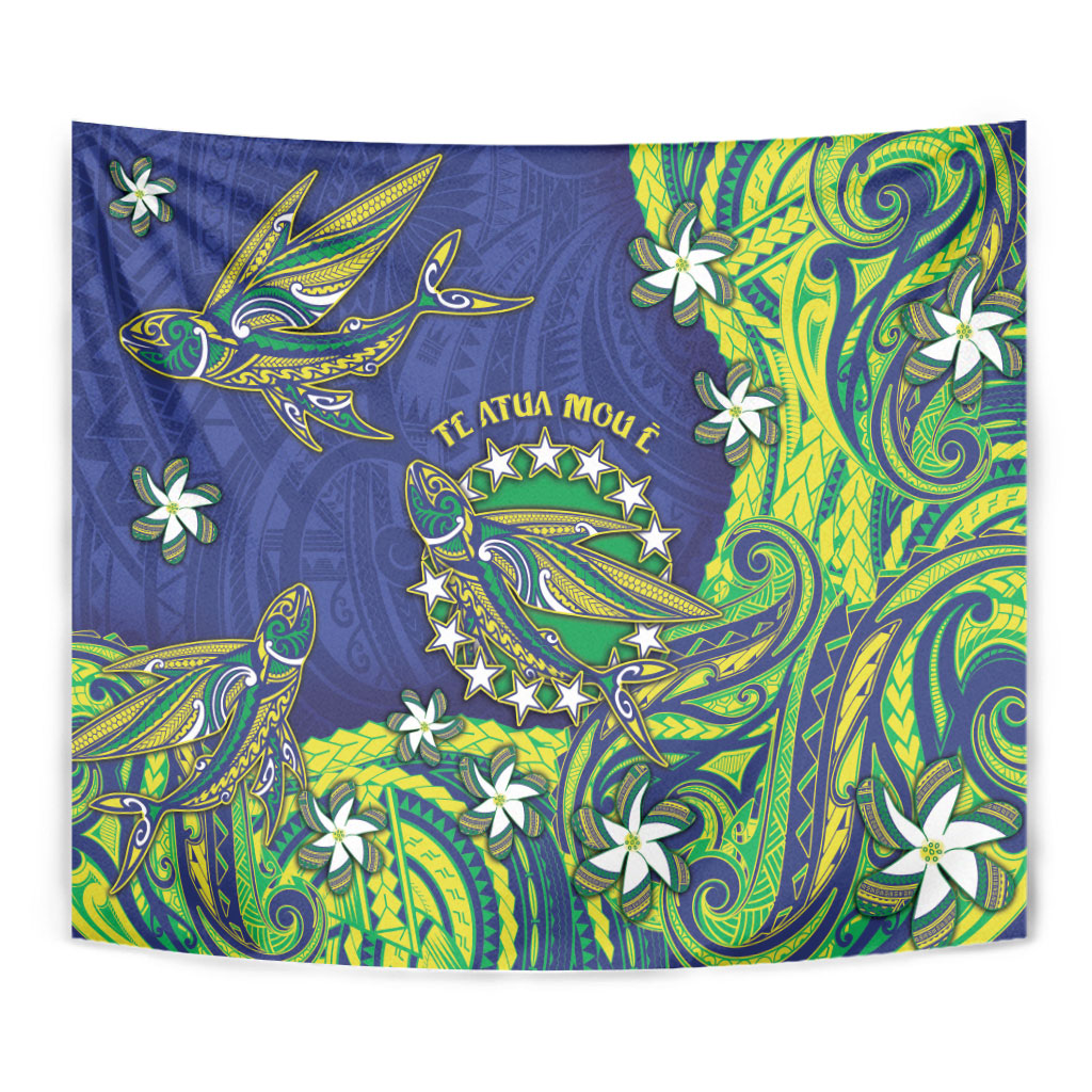 Cook Islands Language Week Tapestry Flying Fish 15 Stars Tribal Patterns