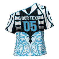 Custom Aotearoa Ngati Kahungunu Cross Shoulder Shirt New Zealand Traditional Maori Pattern