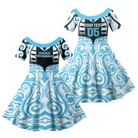 Custom Aotearoa Ngati Kahungunu Family Matching Long Sleeve Bodycon Dress and Hawaiian Shirt New Zealand Traditional Maori Pattern
