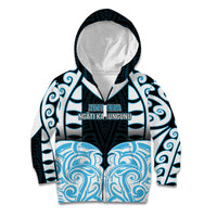Custom Aotearoa Ngati Kahungunu Kid Hoodie New Zealand Traditional Maori Pattern
