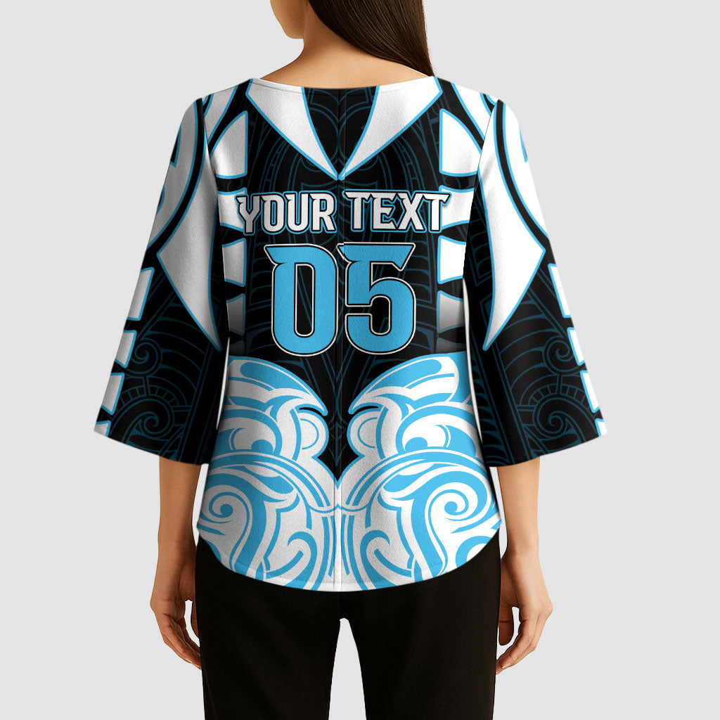 Custom Aotearoa Ngati Kahungunu Kimono Sleeve Blouse New Zealand Traditional Maori Pattern