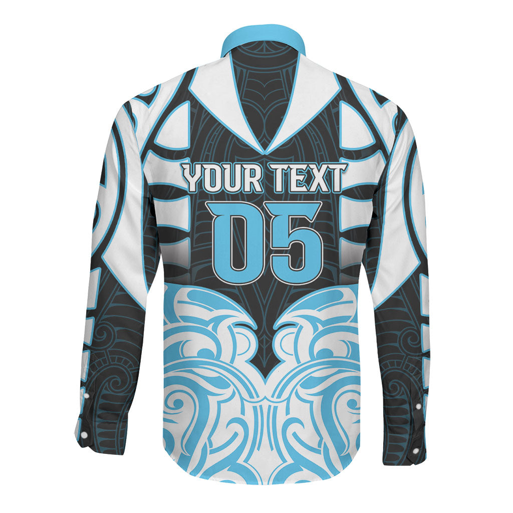 Custom Aotearoa Ngati Kahungunu Long Sleeve Button Shirt New Zealand Traditional Maori Pattern