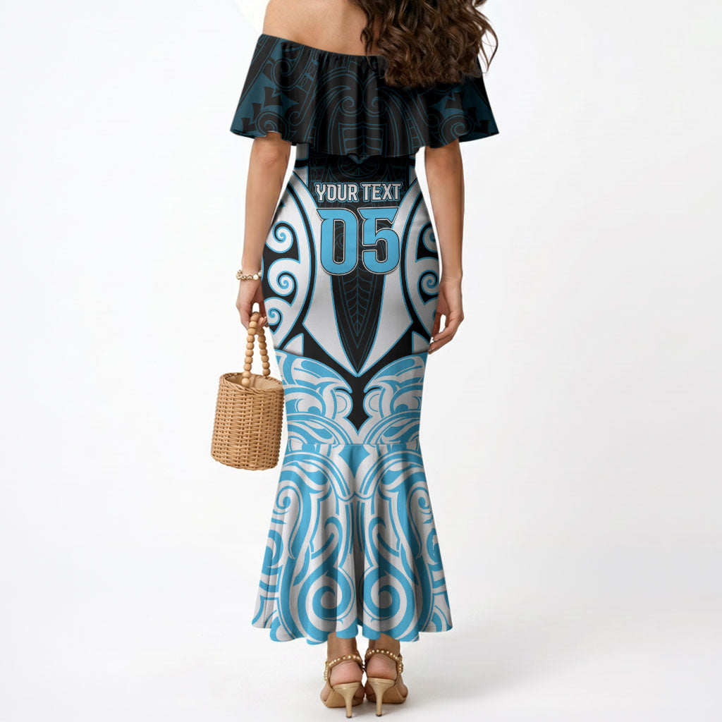 Custom Aotearoa Ngati Kahungunu Mermaid Dress New Zealand Traditional Maori Pattern