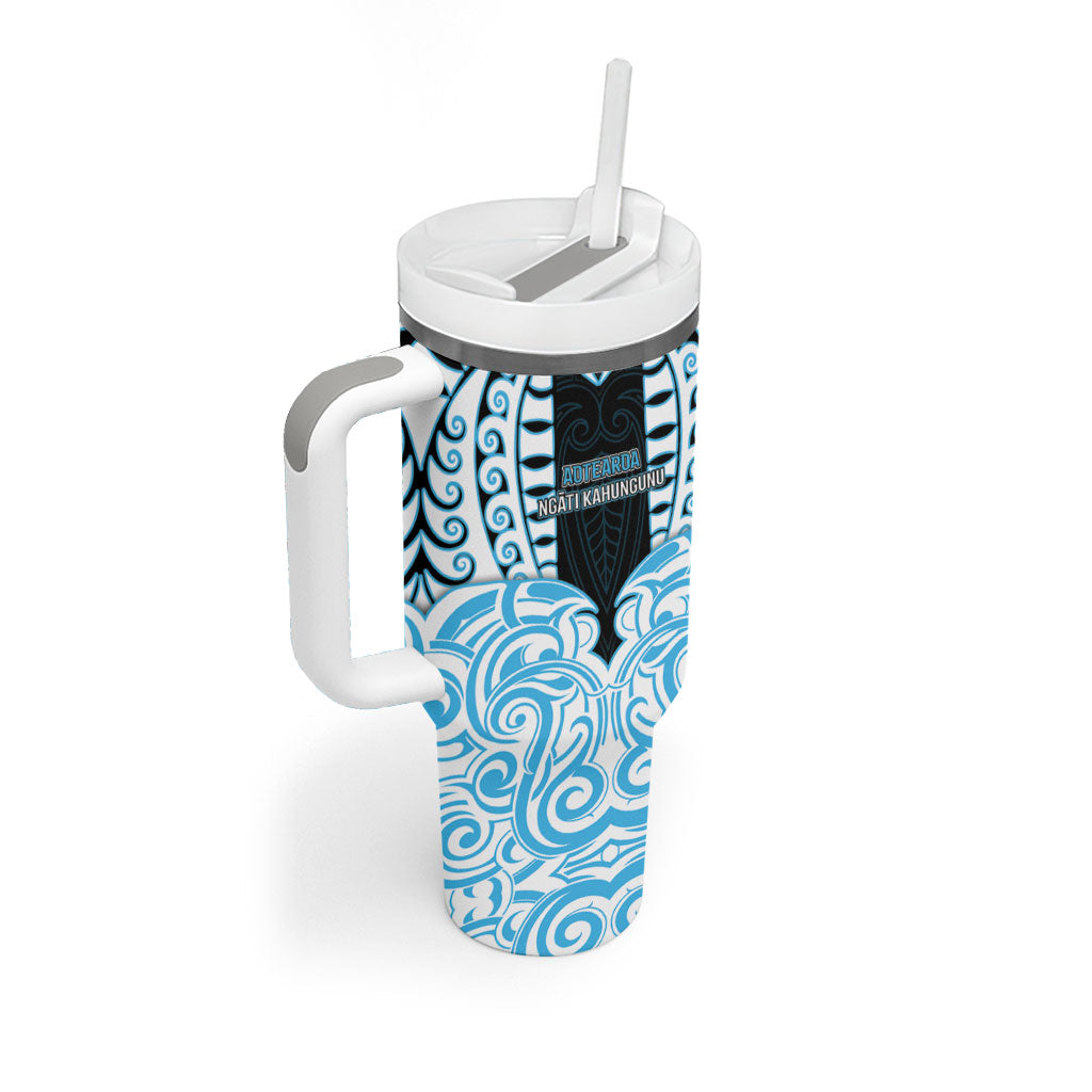 Custom Aotearoa Ngati Kahungunu Tumbler With Handle New Zealand Traditional Maori Pattern