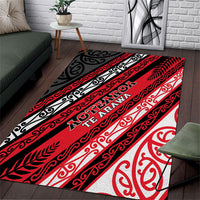 Aotearoa Te Arawa Area Rug New Zealand Maori Tribal Fern Pattern