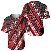 Personalised Aotearoa Te Arawa Baseball Jersey New Zealand Maori Tribal Fern Pattern