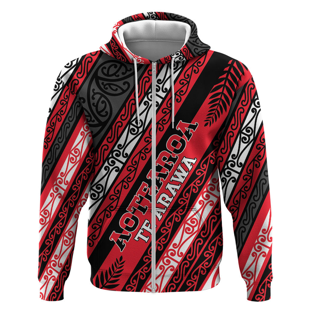 Personalised Aotearoa Te Arawa Hoodie New Zealand Maori Tribal Fern Pattern