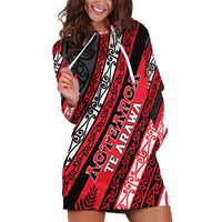 Personalised Aotearoa Te Arawa Hoodie Dress New Zealand Maori Tribal Fern Pattern