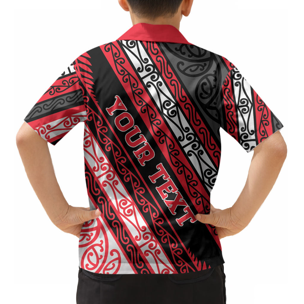 Personalised Aotearoa Te Arawa Kid Hawaiian Shirt New Zealand Maori Tribal Fern Pattern