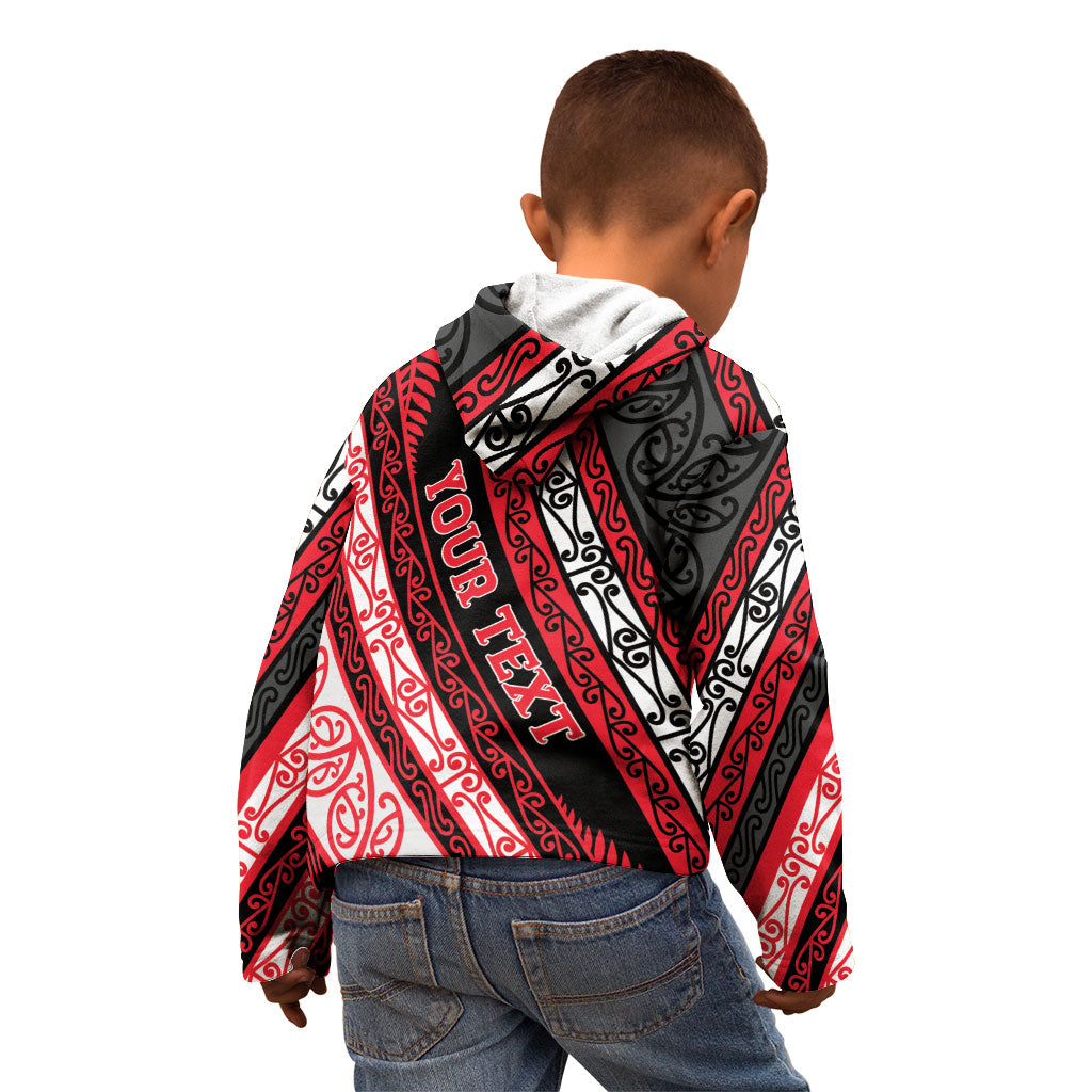 Personalised Aotearoa Te Arawa Kid Hoodie New Zealand Maori Tribal Fern Pattern