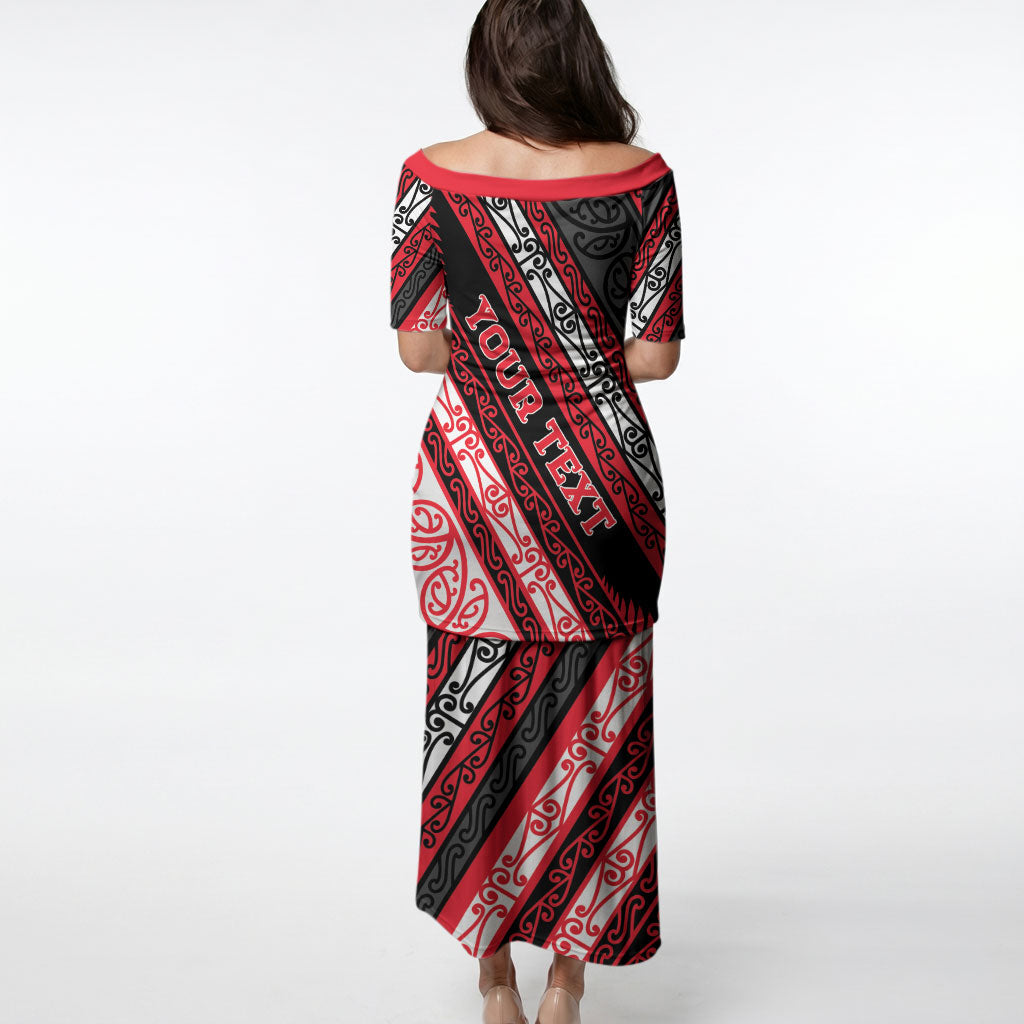 Personalised Aotearoa Te Arawa Puletasi New Zealand Maori Tribal Fern Pattern
