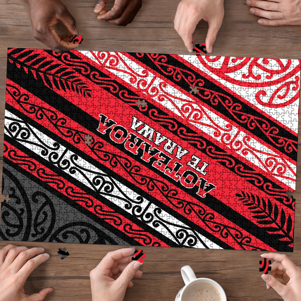Aotearoa Te Arawa Puzzle New Zealand Maori Tribal Fern Pattern