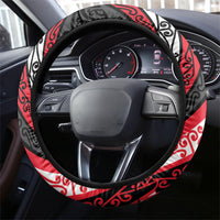 Aotearoa Te Arawa Steering Wheel Cover New Zealand Maori Tribal Fern Pattern