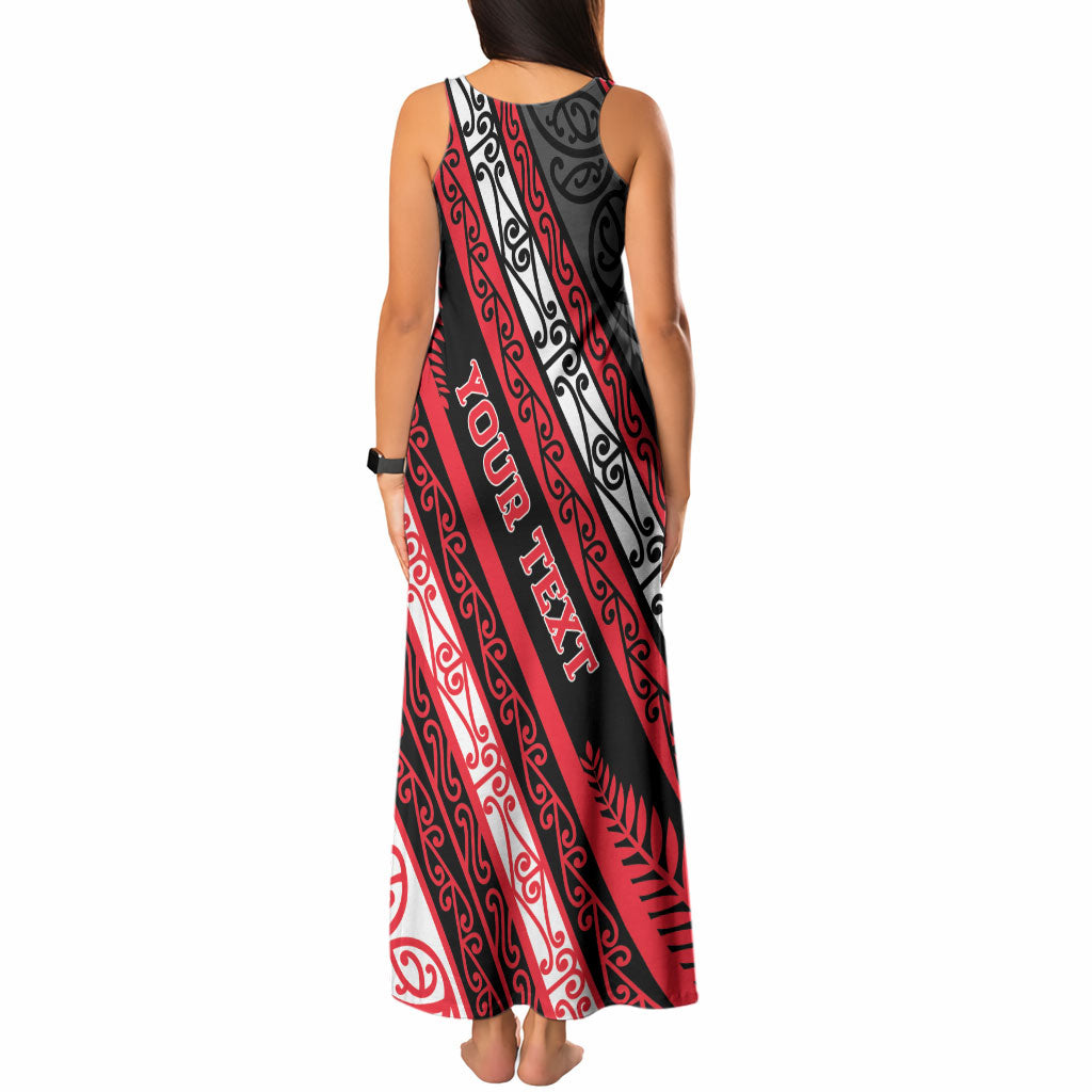 Personalised Aotearoa Te Arawa Tank Maxi Dress New Zealand Maori Tribal Fern Pattern
