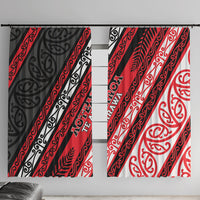 Aotearoa Te Arawa Window Curtain New Zealand Maori Tribal Fern Pattern