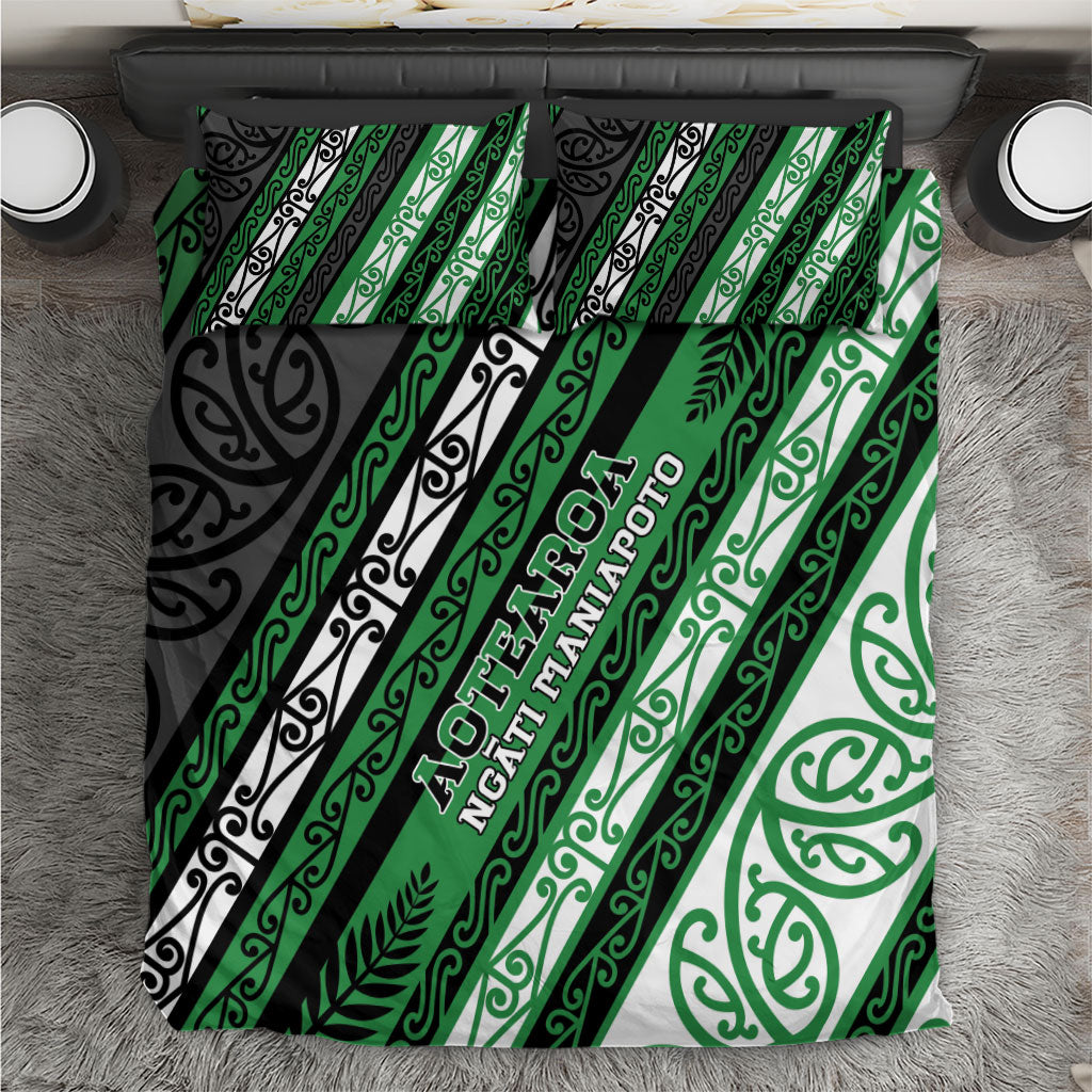 Aotearoa Ngati Maniapoto Bedding Set New Zealand Maori Tribal Fern Pattern