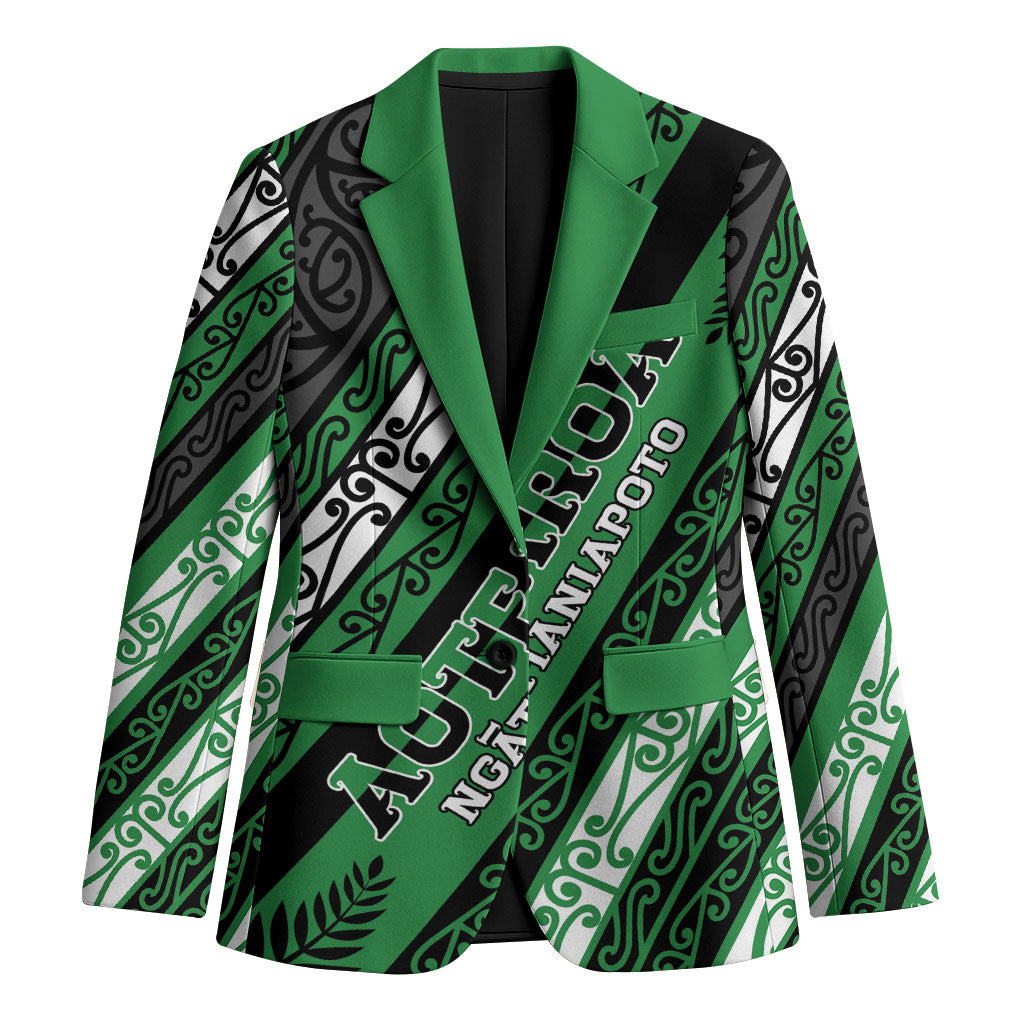 Personalised Aotearoa Ngati Maniapoto Blazer New Zealand Maori Tribal Fern Pattern