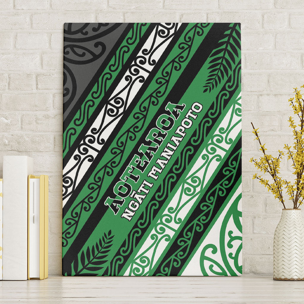 Aotearoa Ngati Maniapoto Canvas Wall Art New Zealand Maori Tribal Fern Pattern