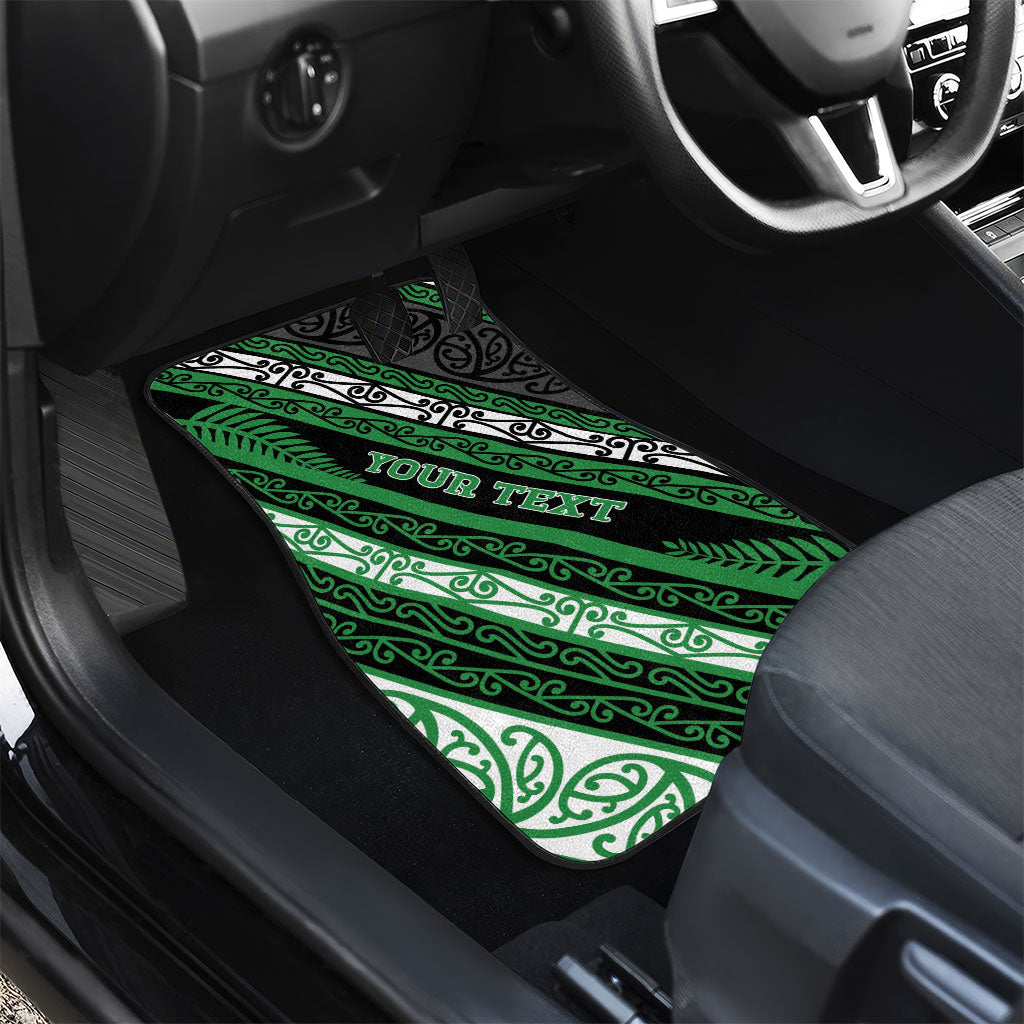 Personalised Aotearoa Ngati Maniapoto Car Mats New Zealand Maori Tribal Fern Pattern