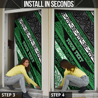 Personalised Aotearoa Ngati Maniapoto Door Cover New Zealand Maori Tribal Fern Pattern