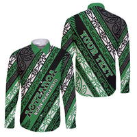 Personalised Aotearoa Ngati Maniapoto Family Matching Long Sleeve Bodycon Dress and Hawaiian Shirt New Zealand Maori Tribal Fern Pattern