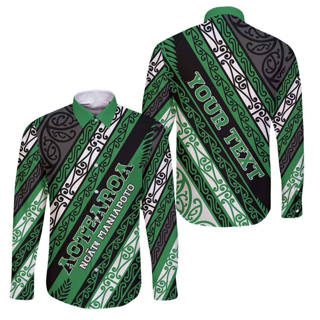 Personalised Aotearoa Ngati Maniapoto Family Matching Puletasi and Hawaiian Shirt New Zealand Maori Tribal Fern Pattern