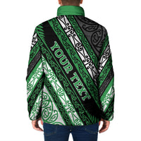 Personalised Aotearoa Ngati Maniapoto Padded Jacket New Zealand Maori Tribal Fern Pattern
