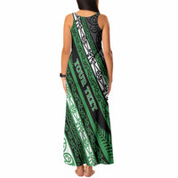 Personalised Aotearoa Ngati Maniapoto Tank Maxi Dress New Zealand Maori Tribal Fern Pattern
