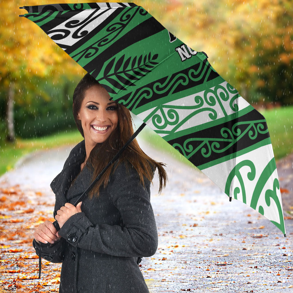Aotearoa Ngati Maniapoto Umbrella New Zealand Maori Tribal Fern Pattern