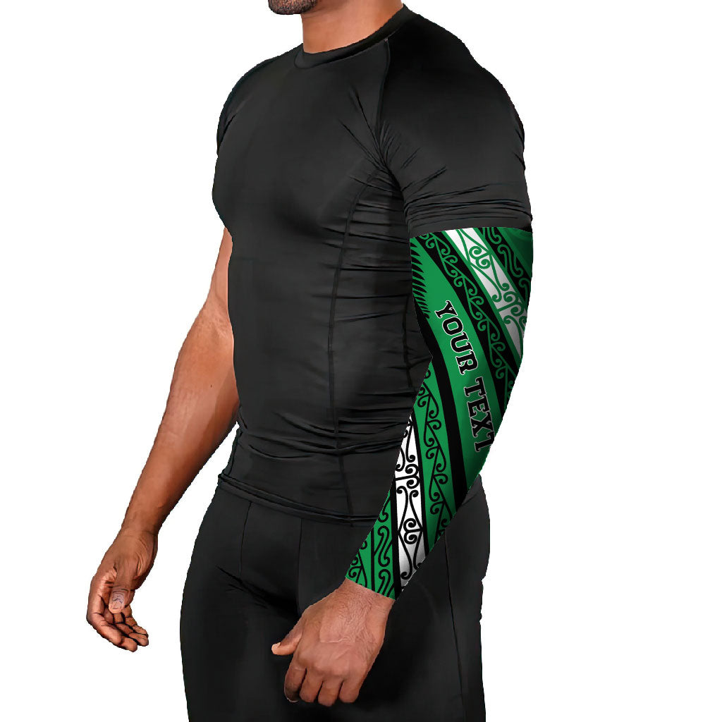Personalised Aotearoa Ngati Raukawa Arm Sleeves New Zealand Maori Tribal Fern Pattern