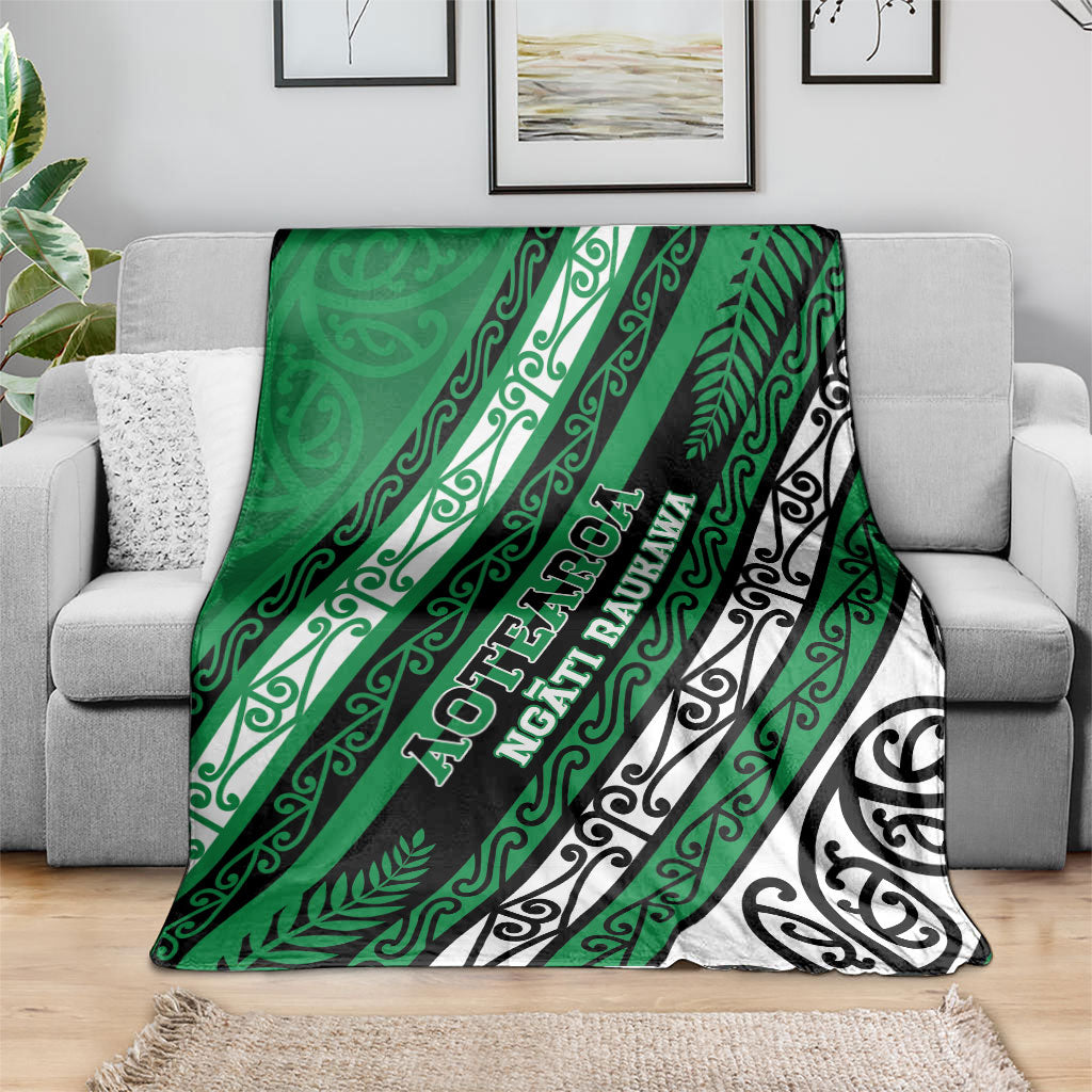 Aotearoa Ngati Raukawa Blanket New Zealand Maori Tribal Fern Pattern