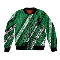 Personalised Aotearoa Ngati Raukawa Bomber Jacket New Zealand Maori Tribal Fern Pattern