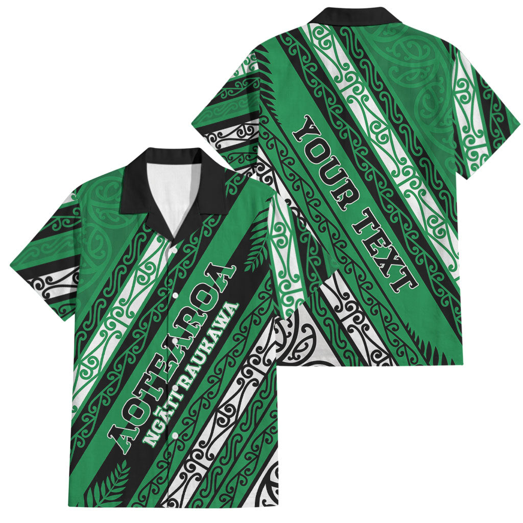Personalised Aotearoa Ngati Raukawa Family Matching Tank Maxi Dress and Hawaiian Shirt New Zealand Maori Tribal Fern Pattern